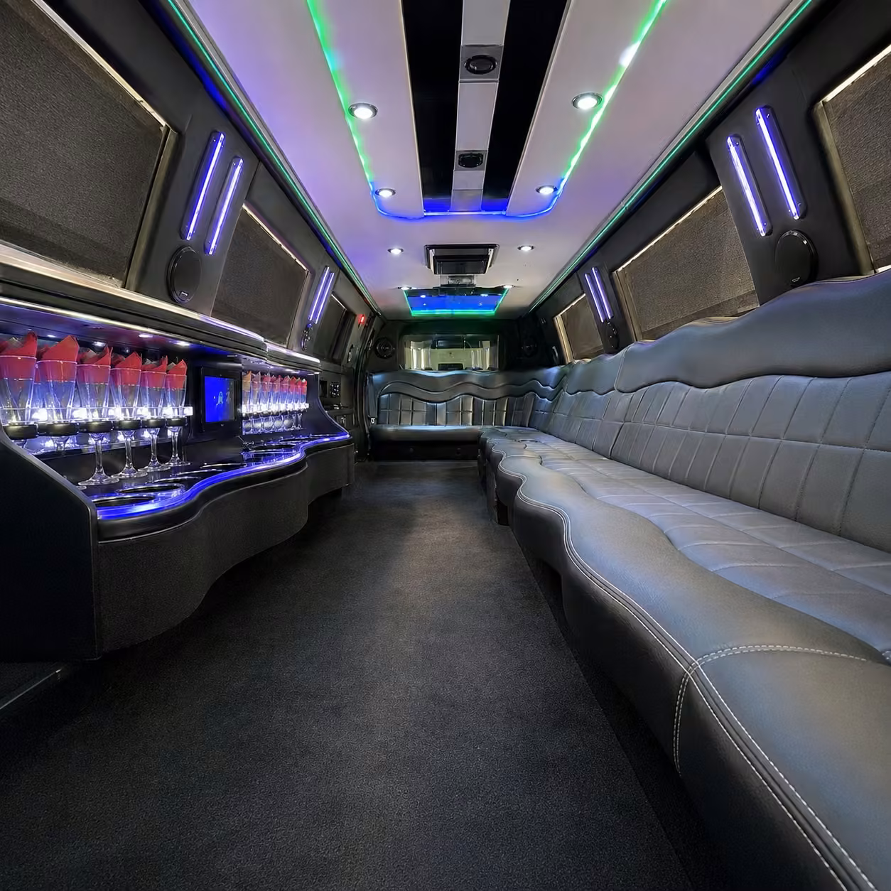 escalade limo interior